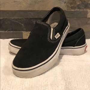 Black slip on vans women’s 5.5